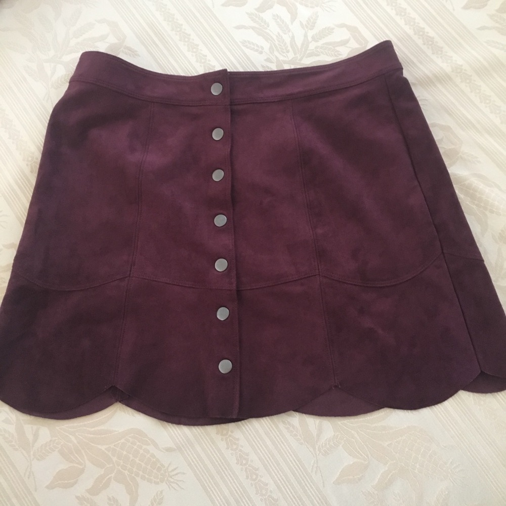 Scallop button up mini skirt (American Eagle)